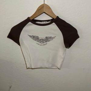 graphic cropped t shirt